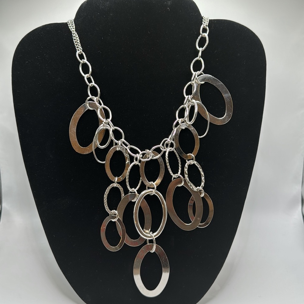 SILVER STATEMENT NECKLACE 🦋HANDMADE🦋